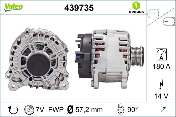 Volkswagen Touareg 2010-2018 Arası 3.6 V6 FSI Valeo Marka Alternatör