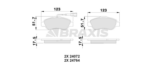 Fiat 500 2007-2011 Arası 1.2 Braxis Marka Ön Balata