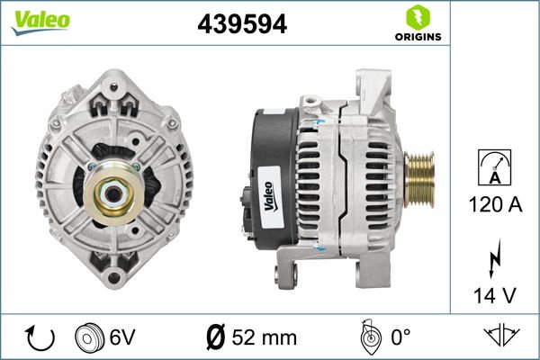 Opel Corsa 1982-2002 Arası 1.6 GSI, 1.4 i, 1.4 S Valeo Marka Alternatör