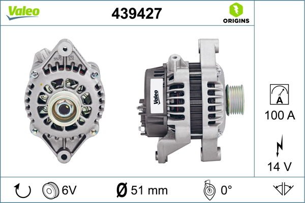 Opel Corsa 1982-2002 Arası 1.6 GSI, 1.4 i, 1.4 S Valeo Marka Alternatör