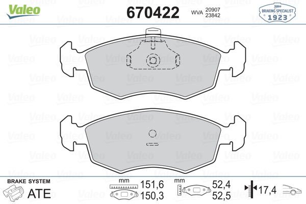 Fiat Palio 1996-2000 Arası 1.2 Valeo Marka Ön Balata
