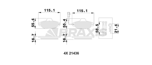 Fiat 500 2007-2011 Arası 1.2 Braxis Marka Ön Balata