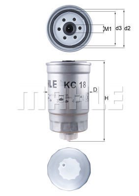 Alfa Romeo 164 1987-1998 Arası 2.5 TD Mahle Marka Yakıt Filtresi