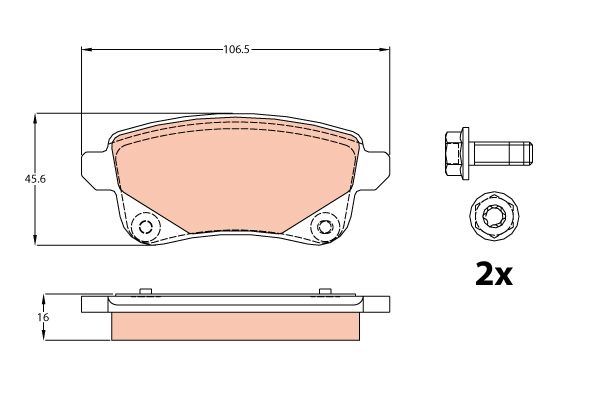 Renault Scenic 2008-2013 Arası 2.0 dCi TRW Marka Arka Balata