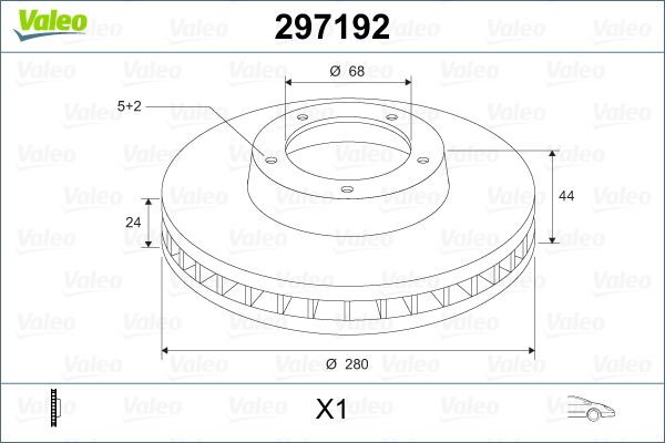 Renault Megane 2008-2014 Arası 1.6 16V Valeo Marka Ön Fren Diski
