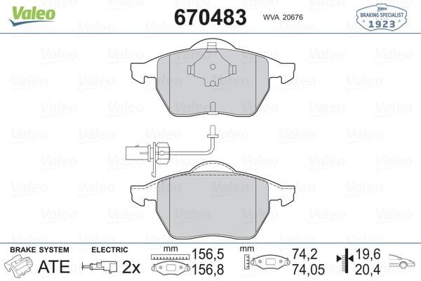 Audi A4 1994-2005 Arası 1.8 T Valeo Marka Ön Balata