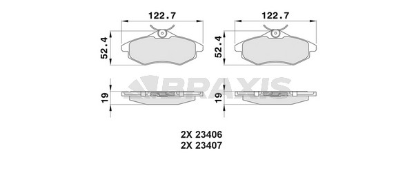 Citroen C2 2003-2017 Arası 1.4 HDi Braxis Marka Ön Balata
