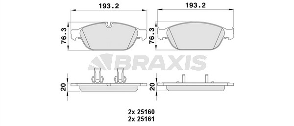 Audi Q5 2008-2017 Arası SQ5 TFSI quattro Braxis Marka Ön Balata