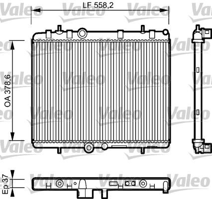 Citroen C5 2004-2008 Arası 2.0 HDi, 2.0 16V Valeo Marka Su Radyatörü