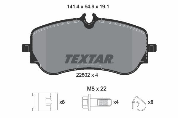 Volkswagen Amarok 2010-2014 Arası 2.0 BiTDI 4motion, 3.0 TDI 4motion, 2.0 TDI, 2.0 BiTDI, 2.0 TDI 4motion Textar Marka Arka Balata