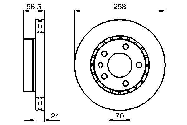 Opel Omega 1986-1994 Arası 2.3 D Bosch Marka Ön Fren Diski