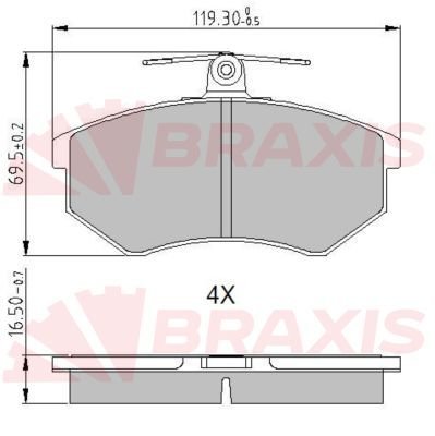 Audi 90 1984-1988 Arası 2.0, 2.2 Braxis Marka Ön Balata