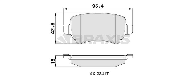 Opel Meriva 2003-2010 Arası 1.4 16V Twinport LPG Braxis Marka Arka Balata