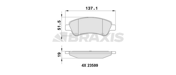 Citroen Berlingo 1996-2011 Arası 1.8 D Braxis Marka Ön Balata