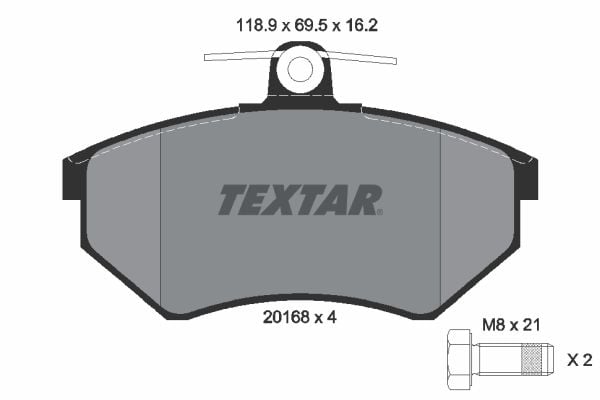 Volkswagen Scirocco 1980-1992 Arası 1.8 16V Textar Marka Ön Balata