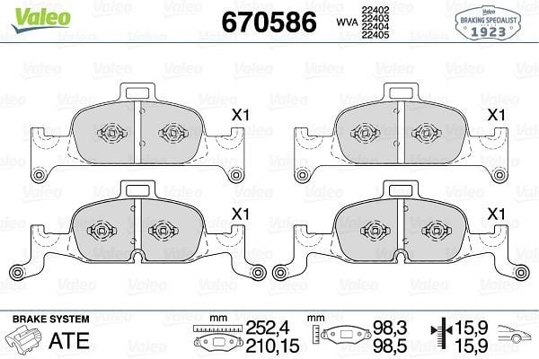Audi A4 2015-2019 Arası 2.0 TDI quattro Valeo Marka Balata