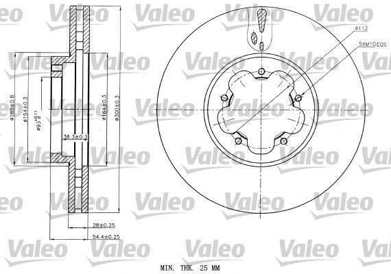 Ford Transit 2006-2014 Arası 2.4 TDCi RWD Valeo Marka Ön Fren Diski