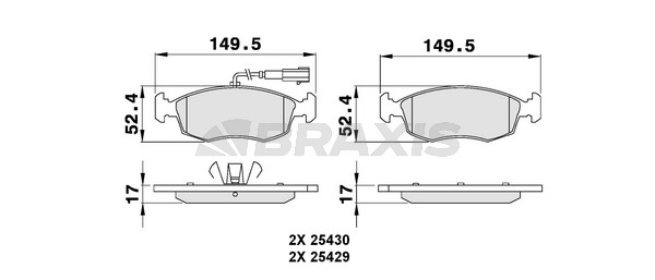 Fiat Punto 2005-2016 Arası 1.4 Natural Power Braxis Marka Ön Balata
