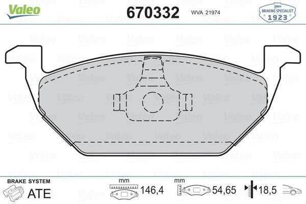 Volkswagen Polo 2009-2013 Arası 1.4 Valeo Marka Ön Balata