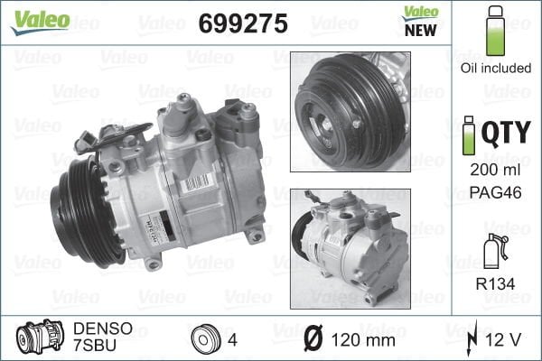 Audi A4 1994-2001 Arası 1.8 T Valeo Marka Klima Kompresörü