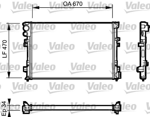 Fiat Ulysse 1994-2002 Arası 1.9 TD Valeo Marka Su Radyatörü
