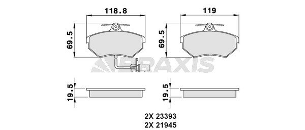 Audi A4 1994-2002 Arası 1.9 TDI Braxis Marka Ön Balata