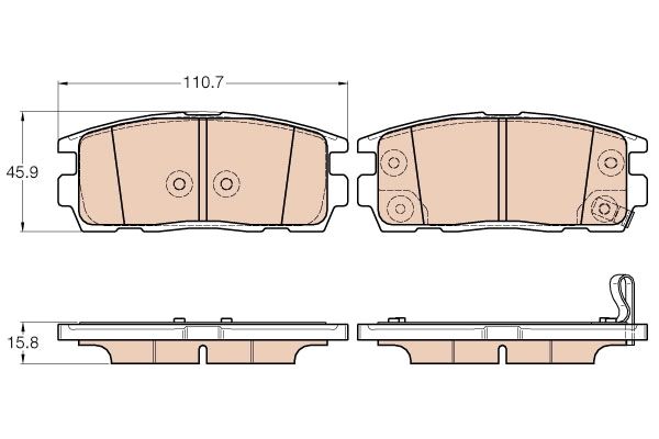 Chevrolet Captiva 2006-2010 Arası 2.4 4WD TRW Marka Arka Balata