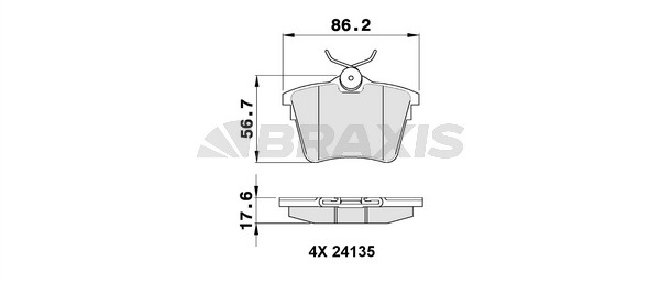 Citroen C5 2008-2012 Arası 1.6 VTI 120 Braxis Marka Arka Balata