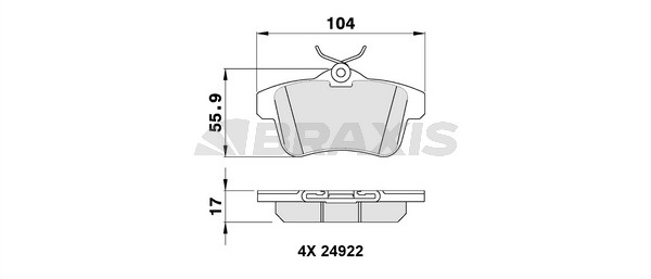 Citroen C4 2009-2013 Arası 1.6 VTi 120 Braxis Marka Arka Balata