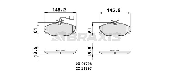 Fiat Ducato 1994-2005 Arası 1.9 TD Combinato Braxis Marka Ön Balata