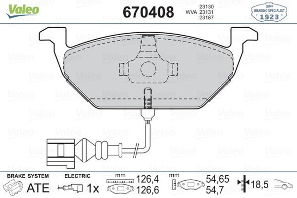 Volkswagen Golf 2004-2014 Arası 1.6 TDI Valeo Marka Ön Balata