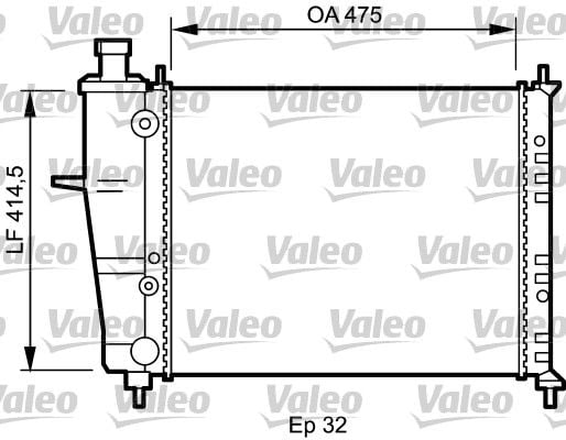 Fiat Brava 1995-2003 Arası 1.4, 1.6 16V, 1.4 12 V Valeo Marka Su Radyatörü