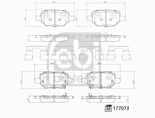 Opel Mokka 2012-2016 Arası 1.4 4x4 Febi Marka Arka Balata