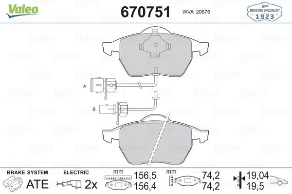 Audi A4 1994-2002 Arası 2.6 quattro Valeo Marka Ön Balata