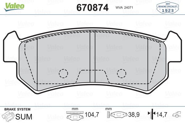Chevrolet Nubira 2005-2011 Arası 1.4 Valeo Marka Arka Balata