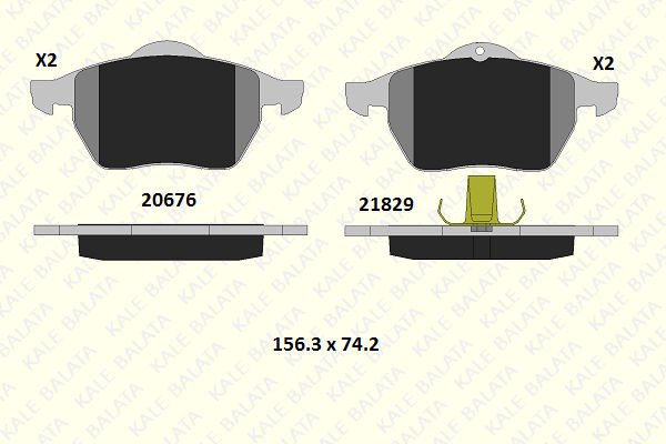 Opel Vectra 1995-2004 Arası 1.6 i, 1.7 TD, 2.5 i V6, 1.8 i 16V, 1.6 i 16V, 2.0 i 16V Kale Marka Ön Balata