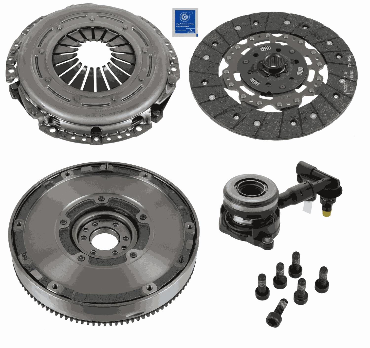 Ford C-Max 2010-2019 Arası 1.6 TDCi Sachs Marka Volanlı Debriyaj Seti