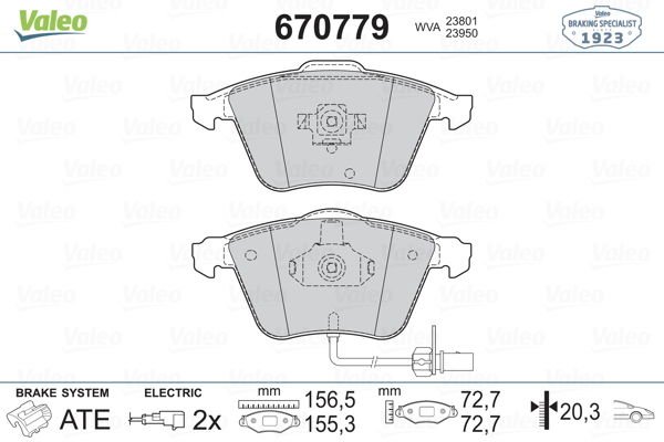 Audi A8 2002-2010 Arası 3.0 Valeo Marka Ön Balata Fişli