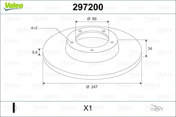 Citroen Zx 1991-1999 Arası 1.9 D Valeo Marka Ön Fren Diski