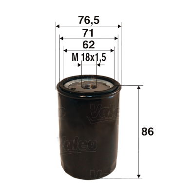 Opel Corsa 1982-2002 Arası 1.2, 1.3 i, 1.2 N, 1.4 S, 1.3 S, 1.2 S, 1.4 i, 1.3 Valeo Marka Yağ Filtresi