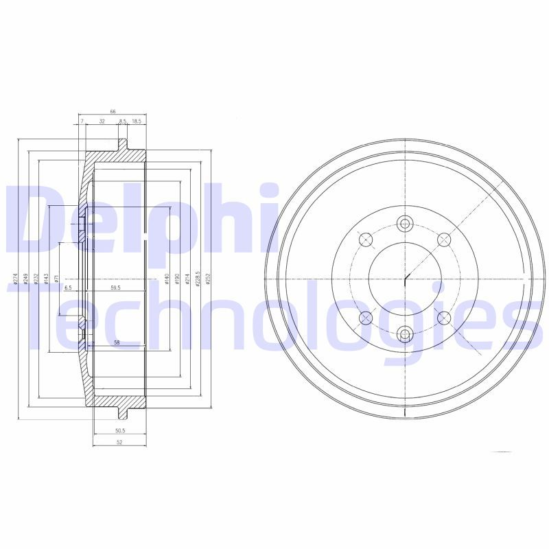 Peugeot 305 1982-1990 Arası 1.6, 1.9, 1.9 D, 1.9 Diesel Delphi Marka Kampana
