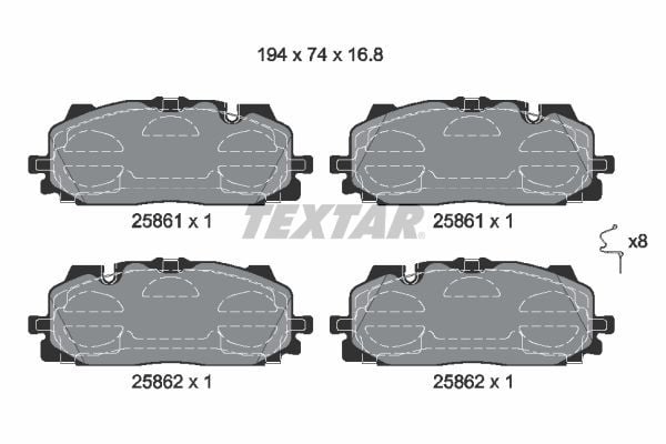 Audi A4 2015-2019 Arası S4 quattro Textar Marka Ön Balata