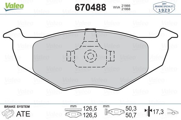 Volkswagen Polo 1994-1999 Arası 64 1.9 D Valeo Marka Ön Balata