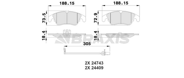 Audi A5 2007-2017 Arası 3.0 TFSI quattro Braxis Marka Ön Balata