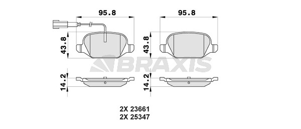 Fiat Panda 2003-2007 Arası 1.2 4x4 Braxis Marka Arka Balata