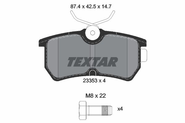 Ford Focus 1998-2009 Arası 1.8 16V Textar Marka Arka Balata