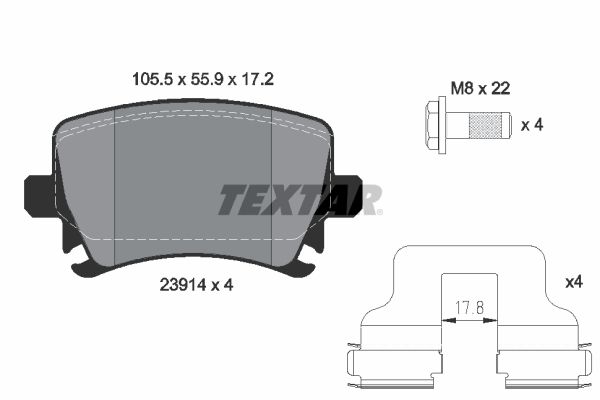 Volkswagen Passat 2005-2011 Arası 2.0 TDI Textar Marka Arka Balata
