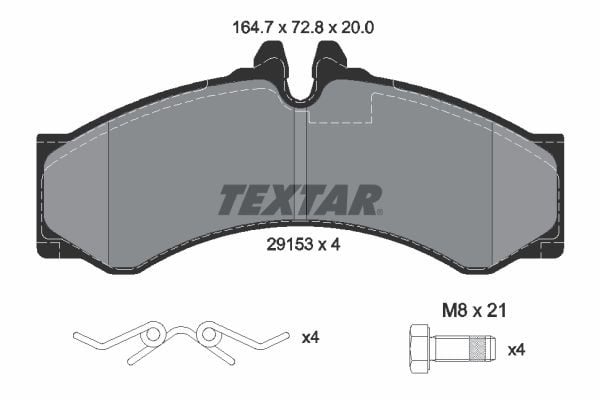 Volkswagen Lt 1996-2006 Arası 2.3, 2.5 TDI, 2.8 TDI, 2.5 SDI Textar Marka Ön Balata