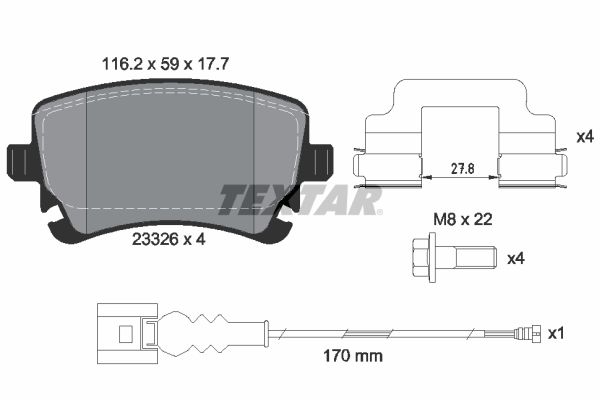 Volkswagen Multivan 2003-2015 Arası 2.0 Textar Marka Arka Balata