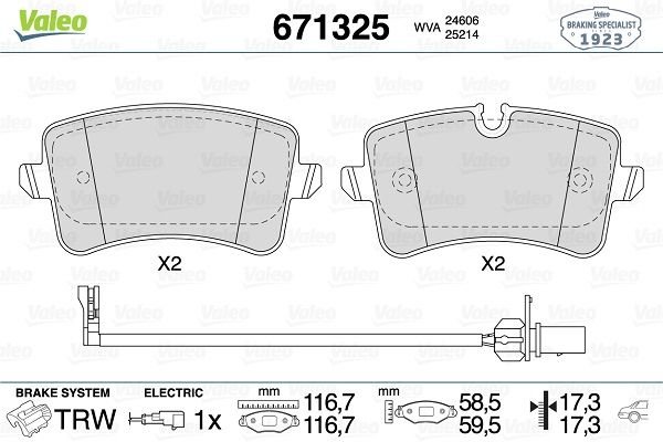 Audi A6 2010-2018 Arası 2.8 FSI quattro Valeo Marka Arka Balata